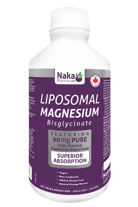 Naka Platinum - Liposomal Magnesium Bisglycinate, 600 mL