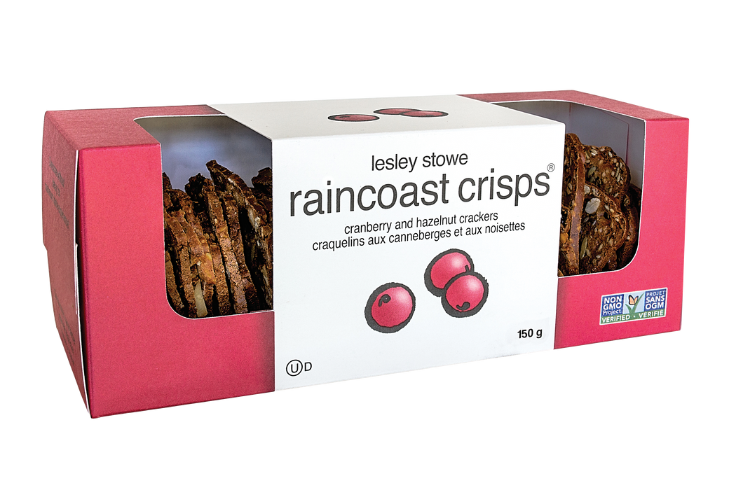 Lesley Stowes - Cranberry Hazelnut Crisps, 150 g