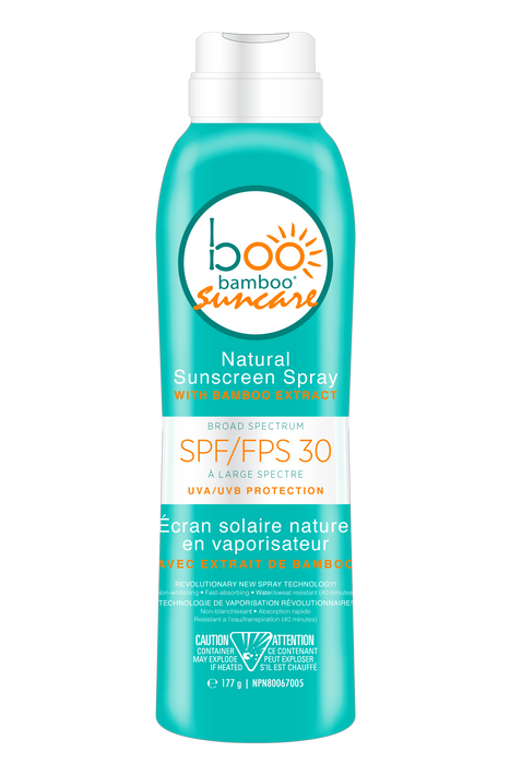 Boo Bamboo - SPF 30 Natural Sunscreen Spray, 177 g