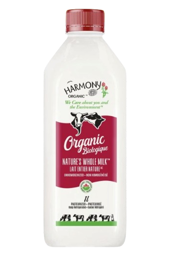 Harmony Organics - Organic Unhomogenized Whole Milk, 1 L