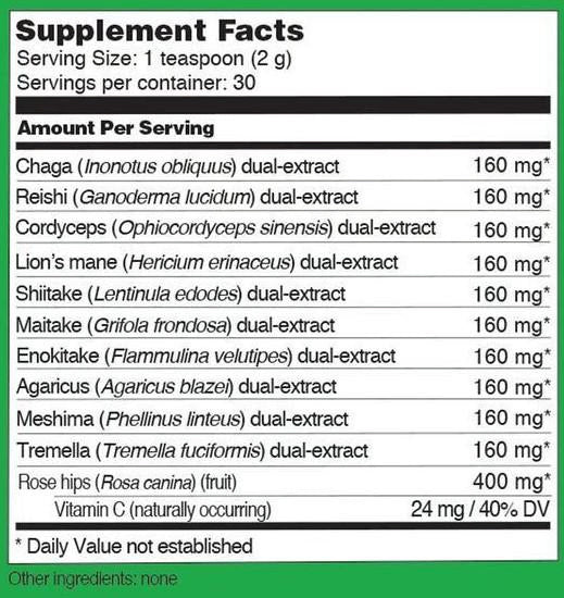 Four Sigma Foods - 10 Mushroom Blend, 60 g