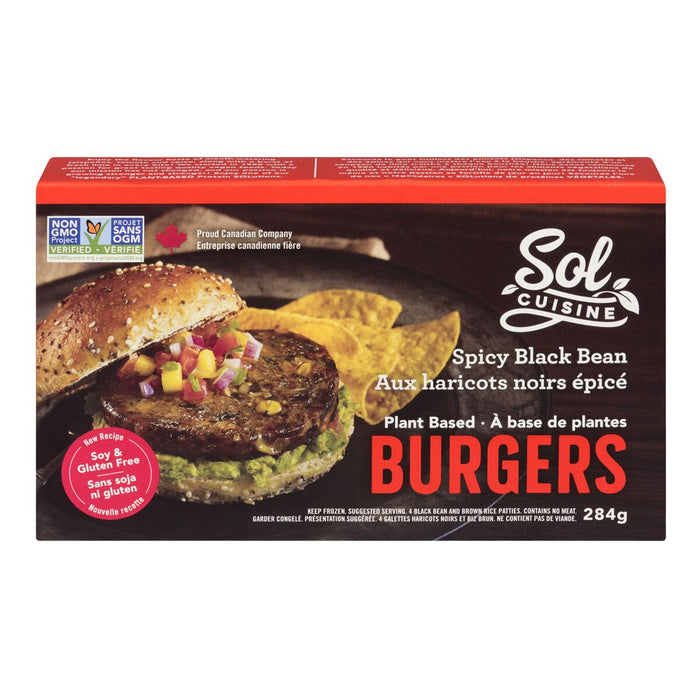 Sol Cuisine - Spicy Black Bean Burger, 284 g