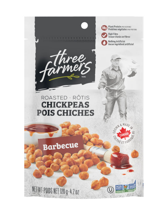 Three Farmers - Roasted Chickpeas Barbecue, 120 g