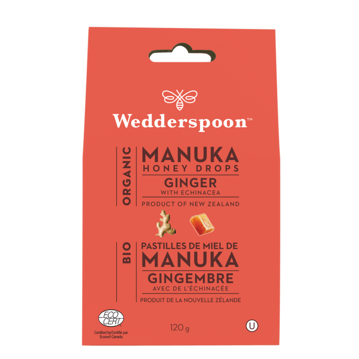 Wedderspoon - Org Manuka Ginger Honey Drops - 130 g