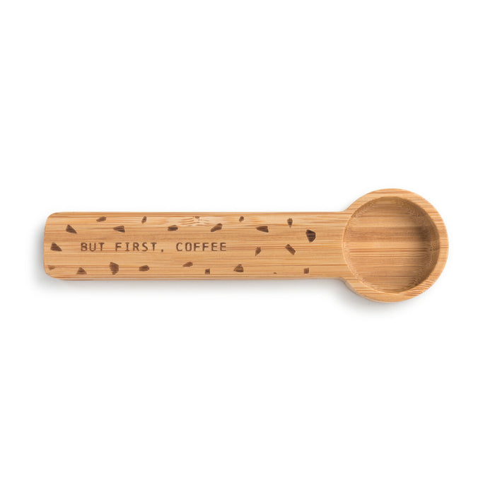 Demdaco - Scoop & Clip Wooden Spoon, Coffee