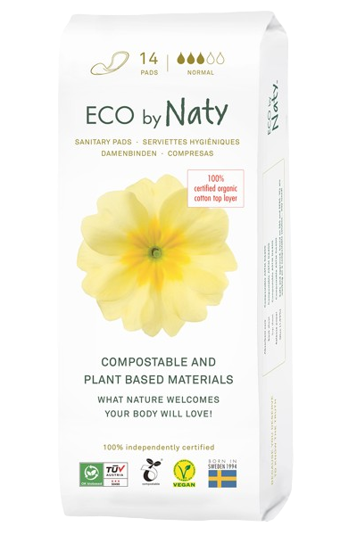 Eco by NATY - Sanitary Pads - Super, 12 Count