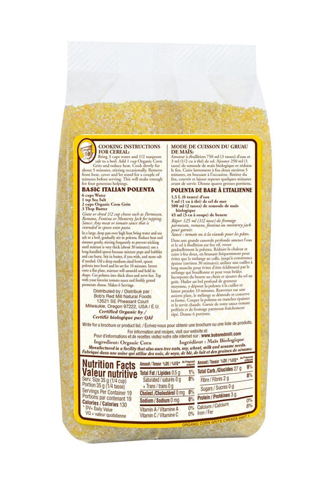 Bob's Red Mill - Organic Corn Grits (Polenta), 680 g