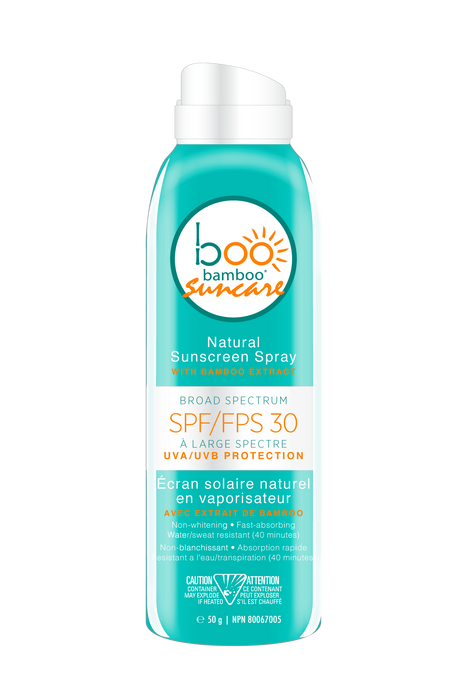 Boo Bamboo - SPF 30 Natural Sunscreen Mini Spray, 50 g