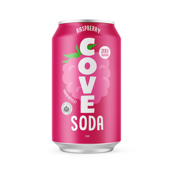 Cove - Probiotic Soda - Raspberry, 355 mL