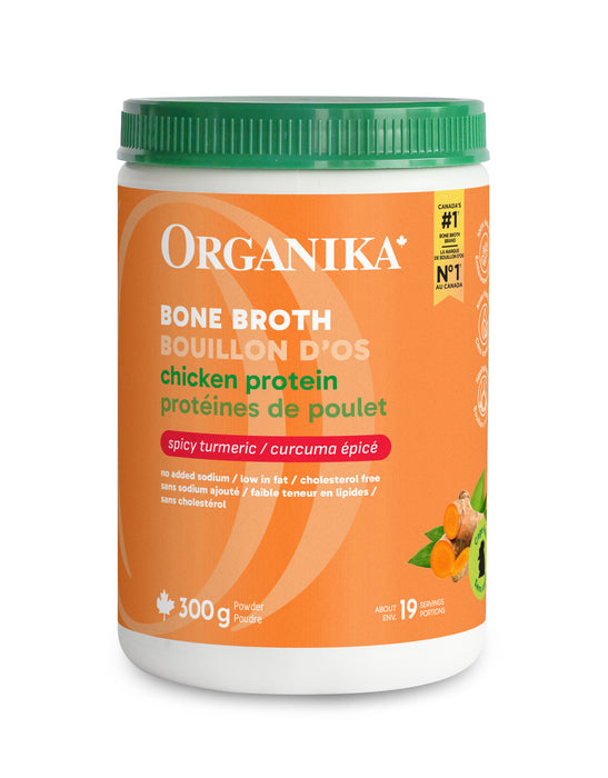 Organika - Bone Broth Turmeric Protein Powder, 300 g
