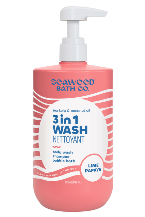 Seaweed Bath Co. - 3 in 1 Wash - Lime Papaya, 887 mL