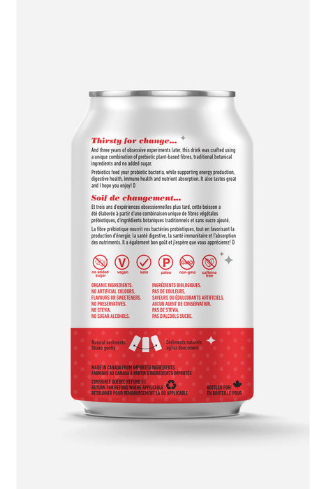 Crazy D's Sparkling Prebiotic - Rockin' Rolla Cherry Cola, 355 mL