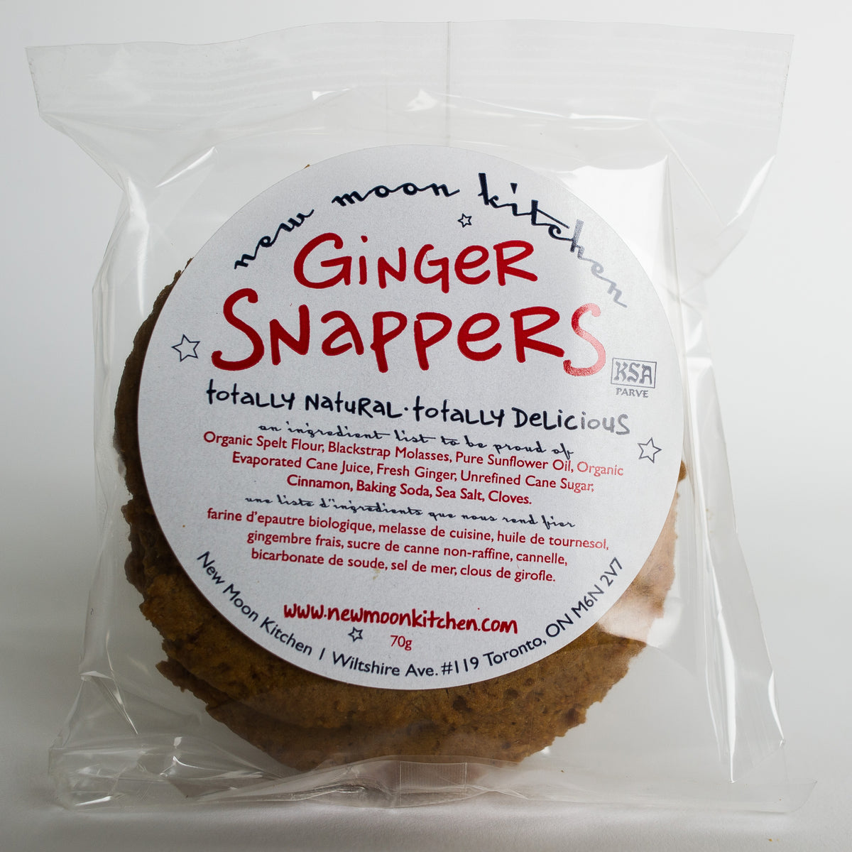 New Moon Kitchen - Ginger Snappers, 70 g — Goodness Me!