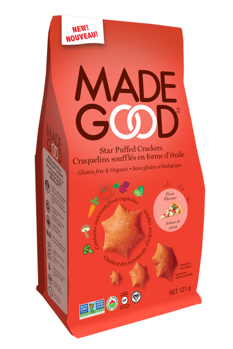 Made Good - Organic Star Puffed Crackers, Pizza, 120 g