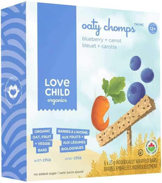 Love Child - Oaty Chomps Blueberry & Carrot, 6x23 g