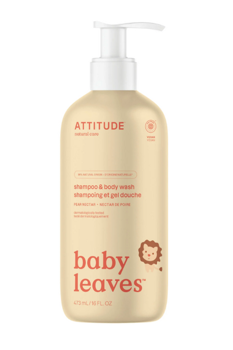 Attitude - Baby Leaves 2 in 1 Shampoo - Pear, 473 mL
