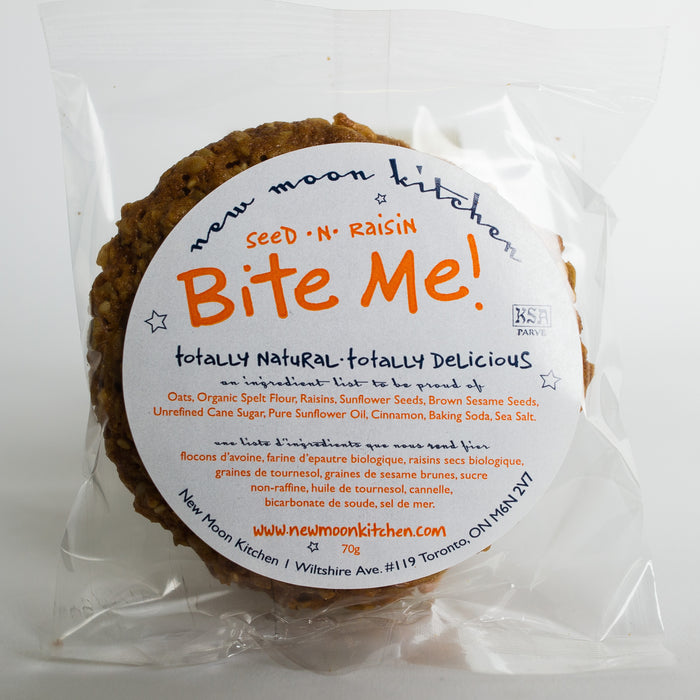 New Moon Kitchen - Bite Me Seed & Raisin Cookie - 70 g