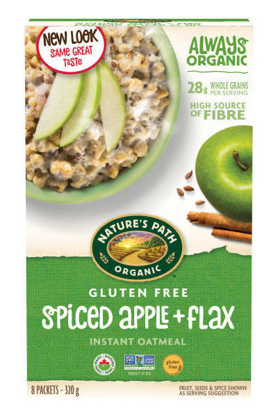 Nature's Path - Gluten Free Spiced Apple + Flax Oatmeal, 320 g