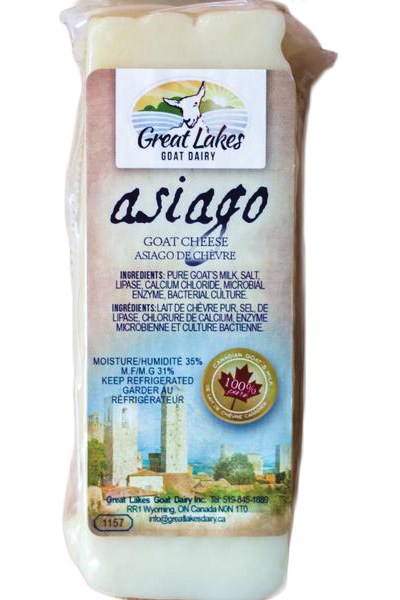 Great Lakes Goat Dairy - Asiago Goat Cheese, 175 g