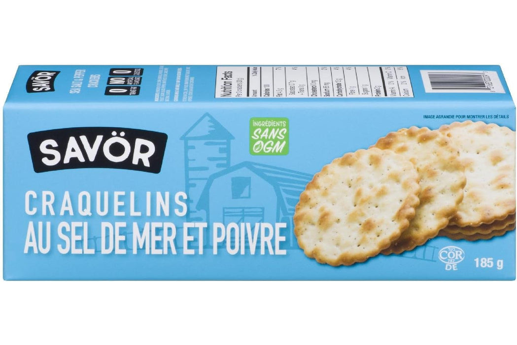 Savor - Crackers - Sea Salt & Pepper, 185 g