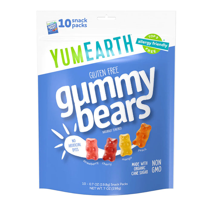 Yum Earth - Organic Gummy Bears, 10x20 g