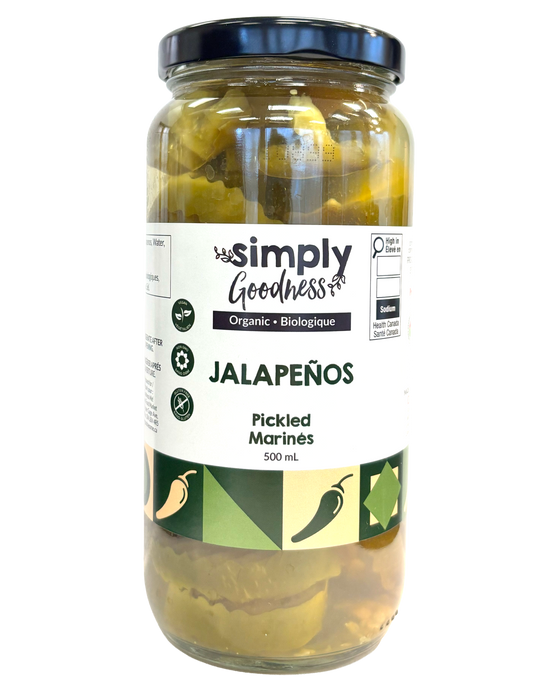 Simply Goodness - Organic Pickled Jalapenos, 500 mL