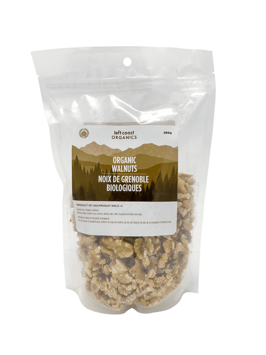 Left Coast Organics - Walnuts - Raw, 350 g