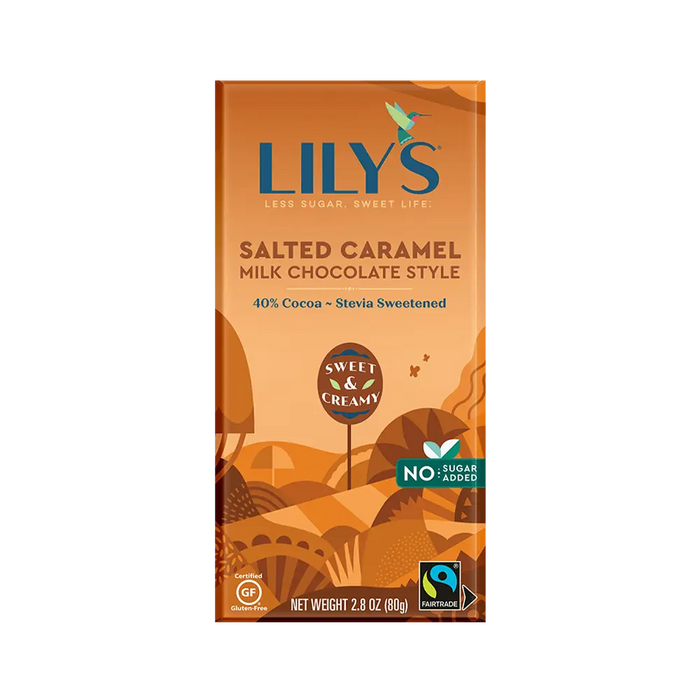 Lily's Sweets - Salted Caramel Milk Choc Style, 80 g