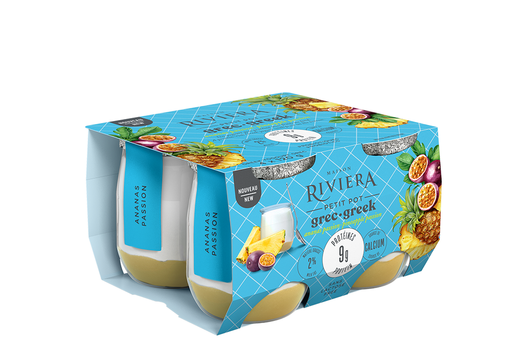 Riviera - Greek Petit Pot - Pineapple Passion, 4x120 g