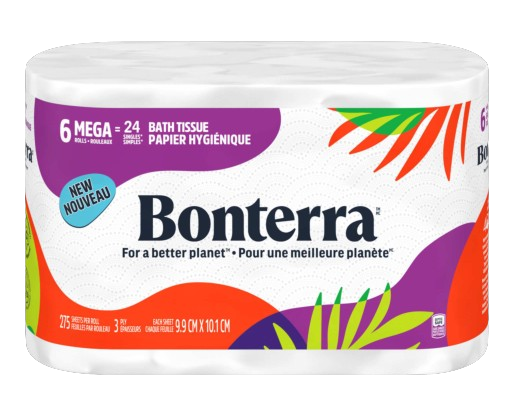 Bonterra - Bath Tissue Mega, 6 Count