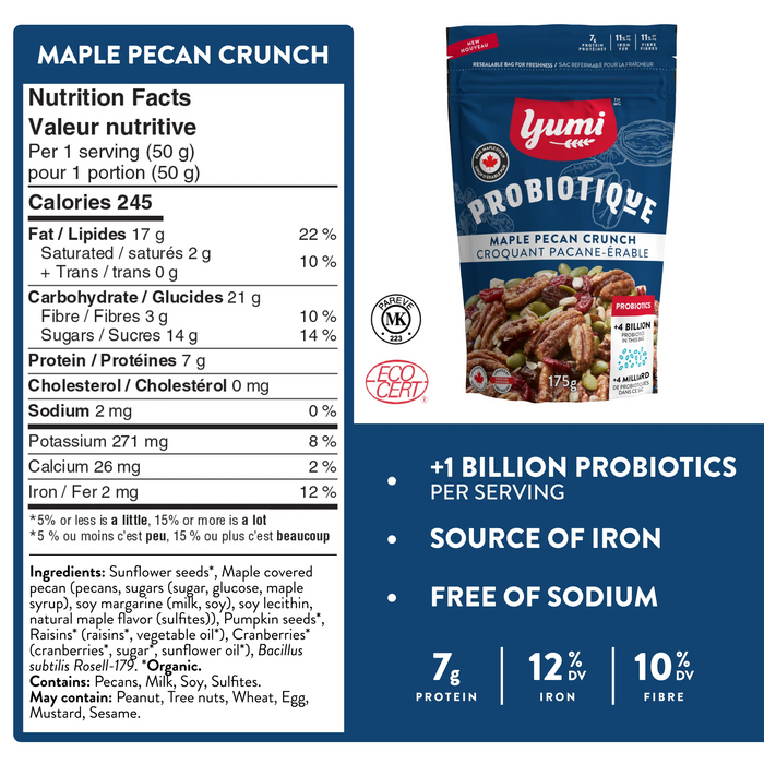 Yumi Organics - Maple Pecan Crunch, 175 g