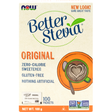 NOW - Better Stevia Extract Packets, 100 Count