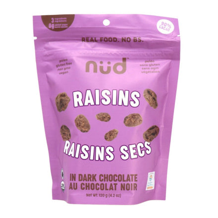 nud fud - Chocolate Covered Raisins, 100 g