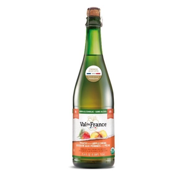 Val De France - Sparkling Apple Peach Juice, 750 mL