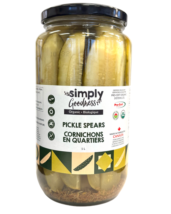 Simply Goodness - Organic Pickle Spears, 1 L