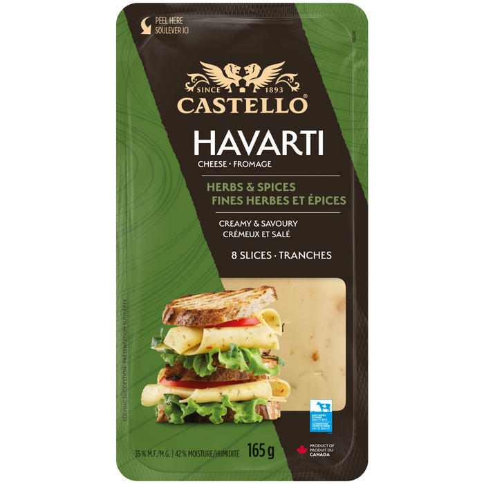 Arla - Havarti Herbs & Spices Slices, 165 g