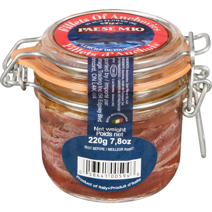 Paese Mio - Anchovy Fillets in Sunflower Oil, 220 g