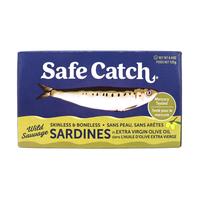 Safe Catch - Skinless & Boneless Wild Sardines in Extra Virgin Olive Oil, 125 g