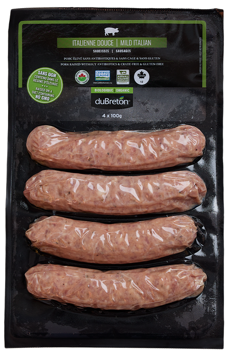 duBreton - Organic Mild Italian Sausage, 4x100 g