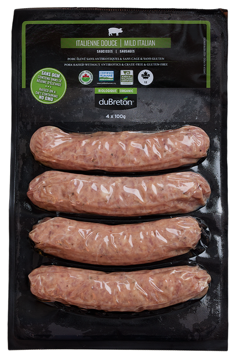 duBreton - Organic Mild Italian Sausage, 4x100 g