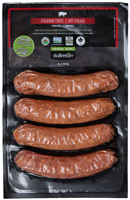 duBreton - Organic Hot Italian Sausage, 4x100 g