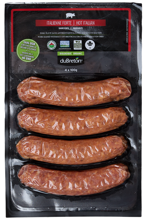 duBreton - Organic Hot Italian Sausage, 4x100 g