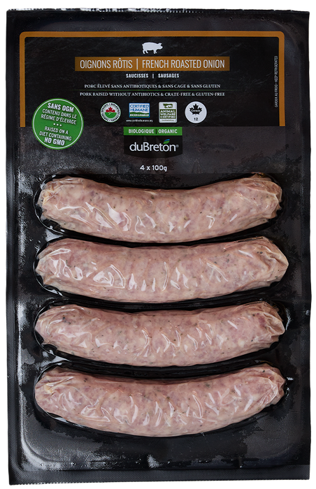 duBreton - Organic French Roasted Onion Sausages, 4x100 g