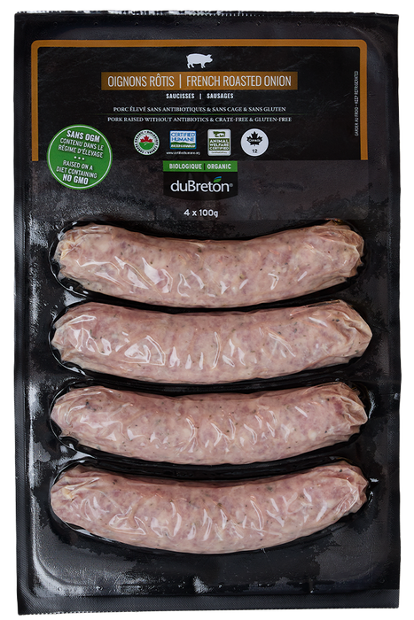 duBreton - Organic French Roasted Onion Sausages, 4x100 g