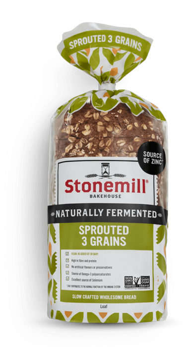 Stonemill Bread - Sprouted 3 Grain Bread, 454 g