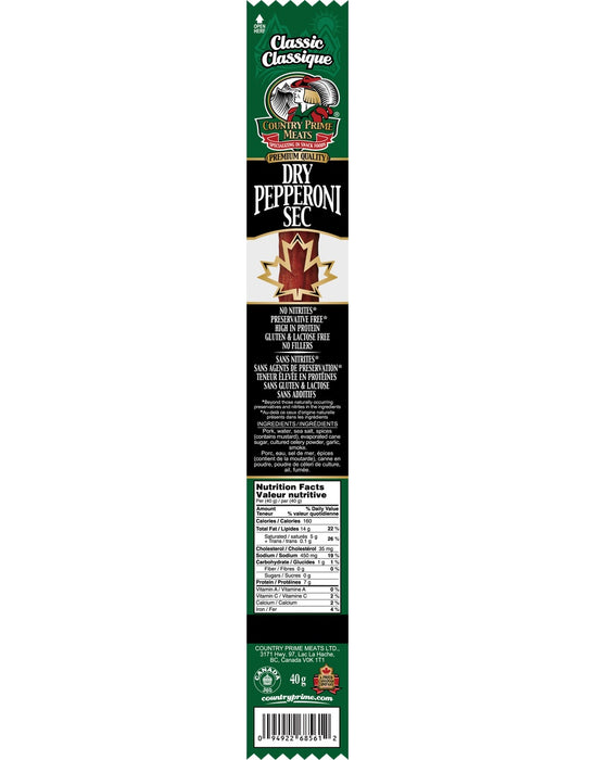 Country Prime Meats - Pepperoni Stick Classic, 40 g
