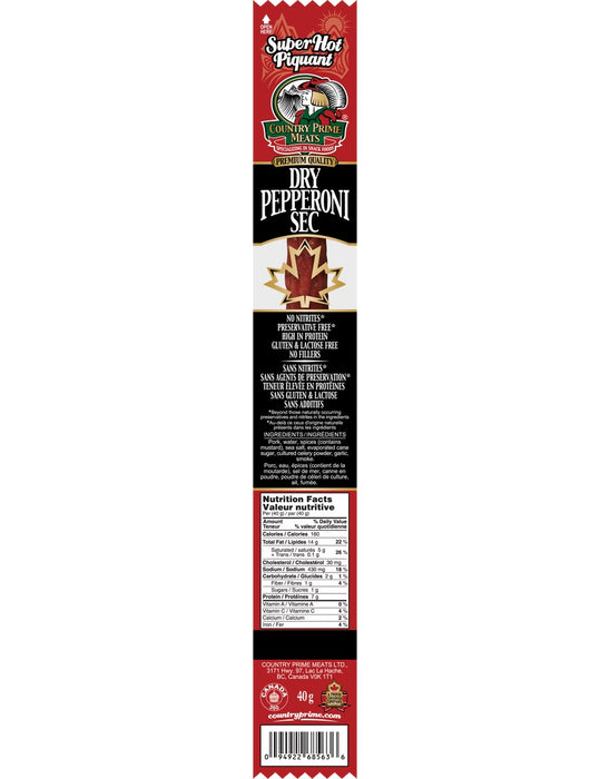 Country Prime Meats - Pepperoni Stick Super Hot, 40 g