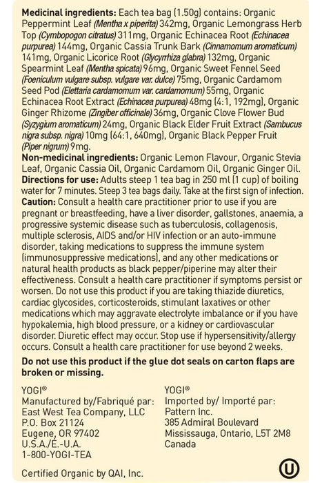 Yogi - Echinacea Eldrberry Cold Support, 16 Count