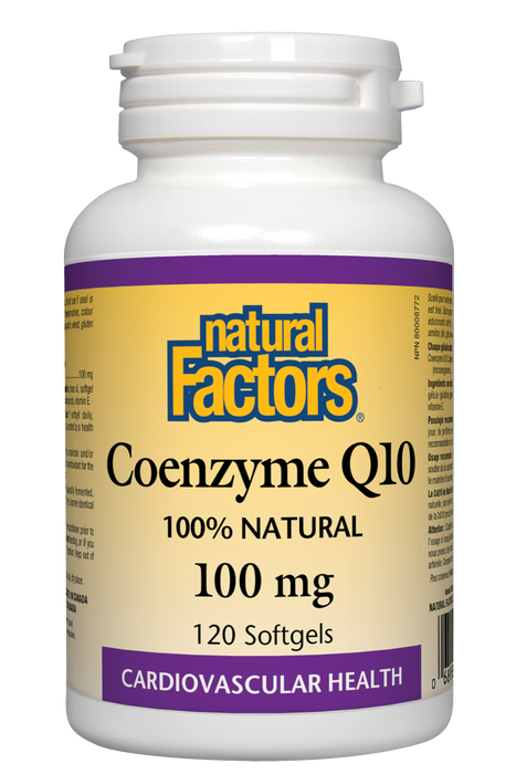 Natural Factors - Co Q-10 100mg / E, 120 softgels