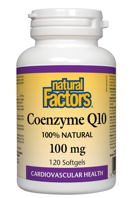 Natural Factors - Co Q-10 100mg / E, 120 softgels